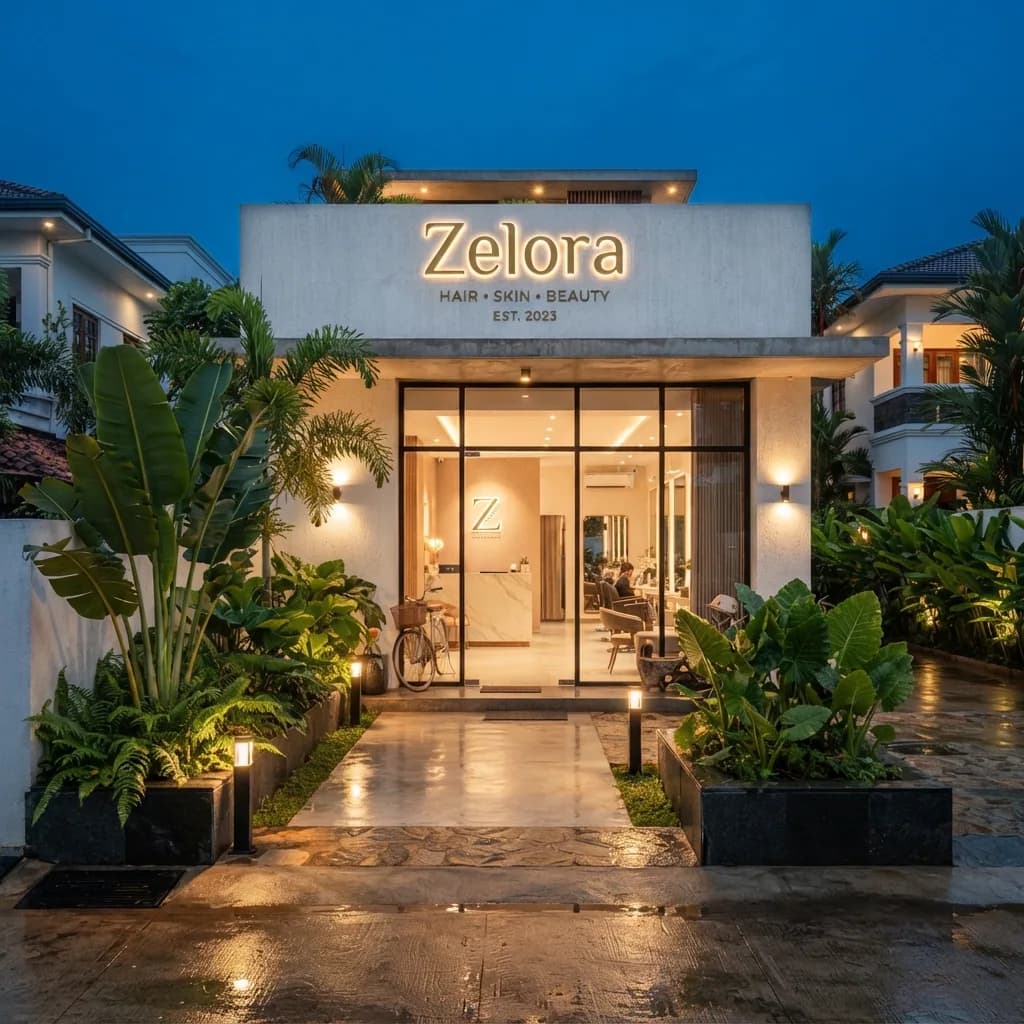 The entrance to Zelora salon in Colombo