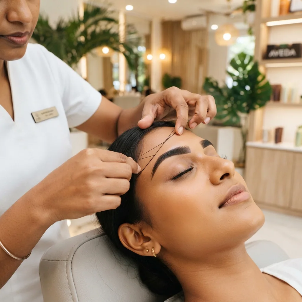 Precise eyebrow threading