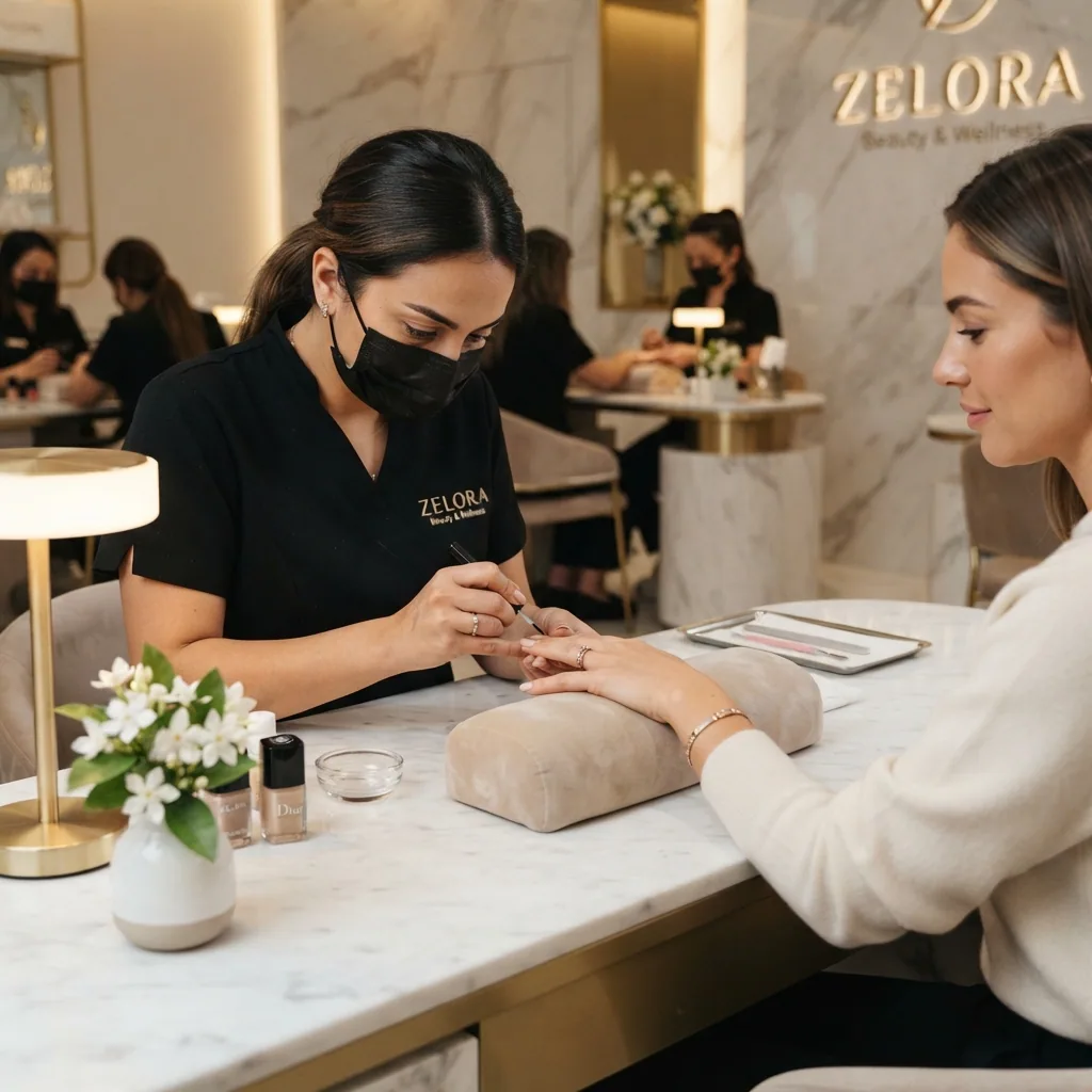Professional manicure at Zelora