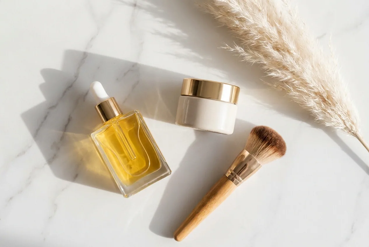 A refined arrangement of Zelora beauty products